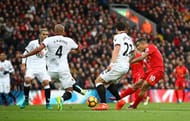 LIVERPOOL, ENGLAND - NOVEMBER 06: Philippe Coutinho of Liverpool scores his sides second goal during the Premier League match between Liverpool and Watford at Anfield on November 6, 2016 in Liverpool, England. (Photo by Clive Brunskill/Getty Images)