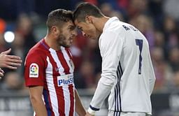 Ronaldo burns Koke as they get into an altercation during the Madrid Derby