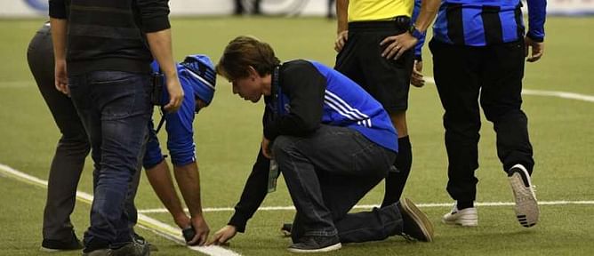 MLS playoff game delayed after lines around penalty box drawn incorrectly