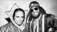 Randy Savage pictured with his Dad backstage