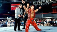 Shawn Michaels and Vince McMahon in the ring during the Monday night wars