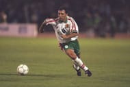 10 Sep 1997: Hristo Stoichkov of Bulgaria in action during the World Cup qualifying match against Russia in Sofia, Bulgaria. Bulgaria won the match 1-0. \ Mandatory Credit: Gary M Prior/Allsport