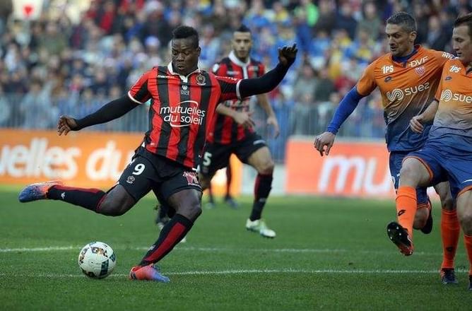 Balotelli puts Nice seven points clear of PSG, Monaco lose
