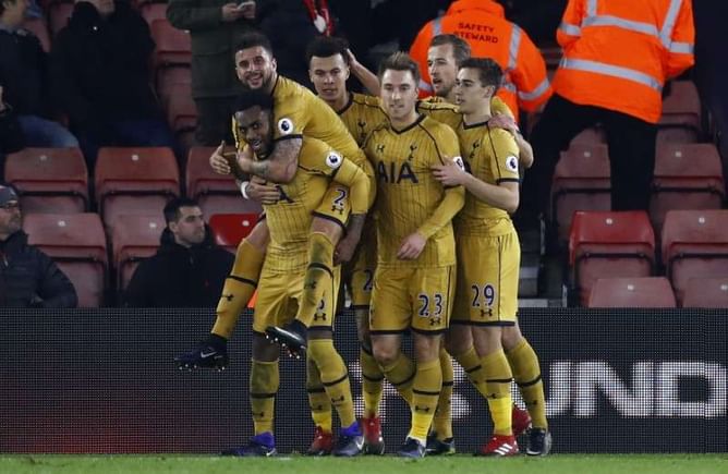 Alli double helps Spurs sink 10-man Southampton