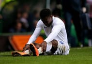 GLASGOW, SCOTLAND - NOVEMBER 18: Daniel Welbeck of England goes down injured during the International Friendly match between Scotland and England at Celtic Park Stadium on November 18, 2014 in Glasgow, Scotland. (Photo by Alex Livesey/Getty Images)