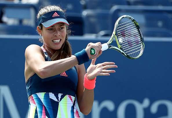 NEW YORK, NY - AUGUST 30: Ana Ivanovic of Serbia returns a shot to Denisa Allertova of Czech Republic during her first round Women's Singles match on Day Two of the 2016 US Open at the USTA Billie Jean King National Tennis Center on August 30, 2016 in the Flushing neighborhood of the Queens borough of New York City.  (Photo by Elsa/Getty Images)