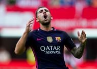 GIJON, SPAIN - SEPTEMBER 24: Paco Alcacer of FC Barcelona reacts during the La Liga match between Real Sporting de Gijon and FC Barcelona at Estadio El Molinon on September 24, 2016 in Gijon, Spain. (Photo by Juan Manuel Serrano Arce/Getty Images)