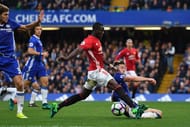 LONDON, ENGLAND - OCTOBER 23: Gary Cahill of Chelsea tackles Eric Bailly of Manchester United during the Premier League match between Chelsea and Manchester United at Stamford Bridge on October 23, 2016 in London, England. (Photo by Mike Hewitt/Getty Images)
