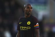 BURNLEY, ENGLAND - NOVEMBER 26: Fernandinho of Manchester City wearing a rainbow-coloured captain's armband is seen during the Premier League match between Burnley and Manchester City at Turf Moor on November 26, 2016 in Burnley, England. (Photo by Gareth Copley/Getty Images)