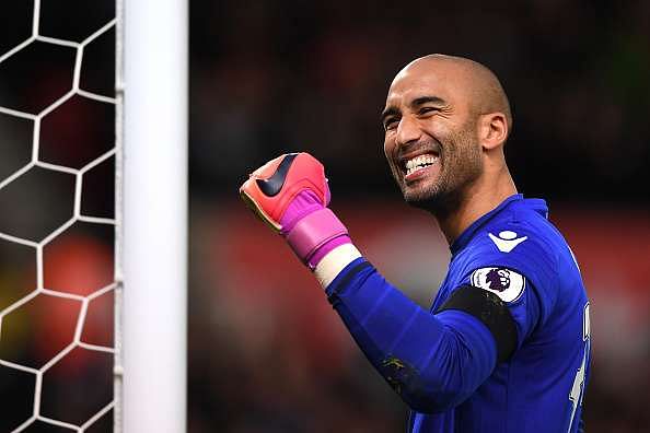 STOKE ON TRENT, ENGLAND - DECEMBER 03:  Lee Grant of Stoke City celebrates his team&#039;s second goal during the Premier League match between Stoke City and Burnley at Bet365 Stadium on December 3, 2016 in Stoke on Trent, England.  (Photo by Gareth Copley/Getty Images)
