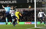 LONDON, ENGLAND - DECEMBER 03: Christian Eriksen (2nd R) of Tottenham Hotspur scores his team's fourth goal during the Premier League match between Tottenham Hotspur and Swansea City at White Hart Lane on December 3, 2016 in London, England. (Photo by Julian Finney/Getty Images)