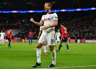 LONDON, ENGLAND - DECEMBER 07: Harry Kane of Tottenham Hotspur celebrates scoring his sides second goal during the UEFA Champions League Group E match between Tottenham Hotspur FC and PFC CSKA Moskva at Wembley Stadium on December 7, 2016 in London, England. (Photo by Dan Mullan/Getty Images)