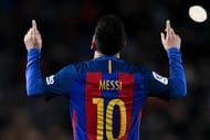 BARCELONA, SPAIN - DECEMBER 18: Lionel Messi of FC Barcelona celebrates after scoring his team's fourth goal during the La Liga match between FC Barcelona and RCD Espanyol at the Camp Nou stadium on December 18, 2016 in Barcelona, Spain. (Photo by David Ramos/Getty Images)