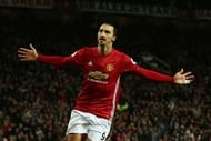 MANCHESTER, ENGLAND - DECEMBER 26: Zlatan Ibrahimovic of Manchester United celebrates after scoring his team's second goal during the Premier League match between Manchester United and Sunderland at Old Trafford on December 26, 2016 in Manchester, England. (Photo by Jan Kruger/Getty Images)