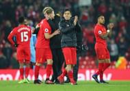LIVERPOOL, ENGLAND - DECEMBER 27: Roberto Firmino of Liverpool applauds the crowd after the Premier League match between Liverpool and Stoke City at Anfield on December 27, 2016 in Liverpool, England. (Photo by Alex Livesey/Getty Images)