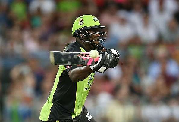 SYDNEY, AUSTRALIA - DECEMBER 28:  Andre Russell of the Thunder bats during the Big Bash League match between the Sydney Thunder and Brisbane Heat at Spotless Stadium on December 28, 2016 in Sydney, Australia.  (Photo by Mark Metcalfe/Getty Images)