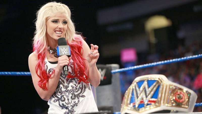 Alexa Bliss in the ring on SmackDown