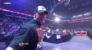 John Cena during his entrance on an episode of Monday Night Raw in 2012