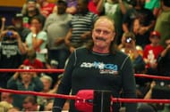 Jake Roberts in a ring at an Indy promotion event