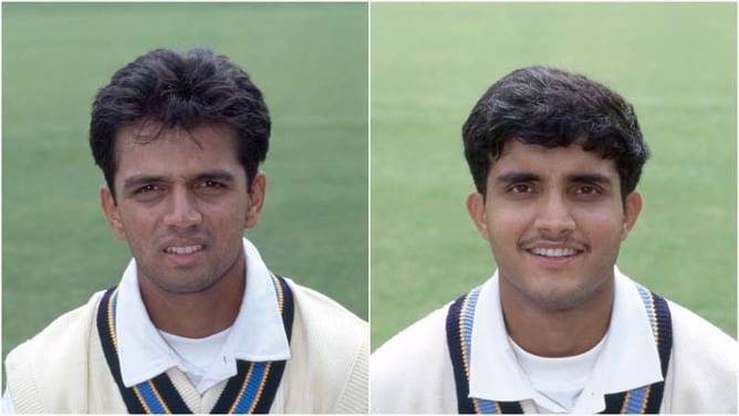 Indian team when Sourav Ganguly and Rahul Dravid made their Test debut - Where are they now?