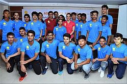 Prakash Padukone and Saina Nehwal motivate junior athletes at OGQ workshop
