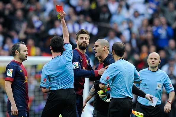 Victor Valdes red card