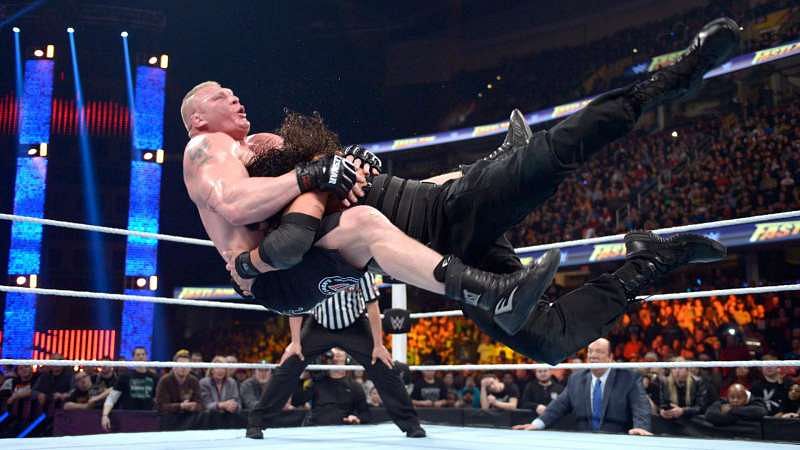 Image result for wwe reigns spear lesnar