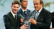 barcelona uefa uefalona lionel messi michel platini cristiano ronaldo ballon d'or UEFA