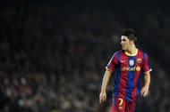 BARCELONA, SPAIN - OCTOBER 16: David Villa of Barcelona looks on during the La Liga match between Barcelona and Valencia at the Camp Nou stadium on October 16, 2010 in Barcelona, Spain. Barcelona won the match 2-1. (Photo by David Ramos/Getty Images)
