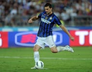 BARI, ITALY - AUGUST 18: Thiago Motta of Inter in action during the match between FC Internazionale and Juventus FC during the TIM preseason tournament at Stadio San Nicola on August 18, 2011 in Bari, Italy. (Photo by Giuseppe Bellini/Getty Images)