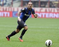MILAN, ITALY - SEPTEMBER 23: Wesley Sneijder of FC Inter Milan in action during the Serie A match between FC Internazionale Milano and AC Siena at San Siro Stadium on September 23, 2012 in Milan, Italy. (Photo by Claudio Villa/Getty Images)