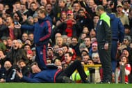 MANCHESTER, ENGLAND - FEBRUARY 28: Louis van Gaal, Manager of Manchester United makes a point to the fourth official during the Barclays Premier League match between Manchester United and Arsenal at Old Trafford on February 28, 2016 in Manchester, England. (Photo by Shaun Botterill/Getty Images)