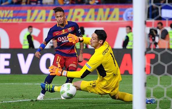 Throwback to Neymar doing the dizzy penalty challenge at Barcelona