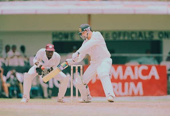 Australian cricketer Steve Waugh during the 4th Test Match between the West Indies and Australia in Jamaica, May 1995. (Photo by Clive Mason/Getty Images)