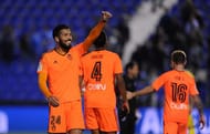 LEGANES, SPAIN - NOVEMBER 29: Ezequiel Garay of Valencia CF celebrates after Valencia beat Leganes 3-1 in the Copa del Rey Round of 32 match between CD Leganes and Valencia CF at Estadio Municipal de Butarque on November 29, 2016 in Leganes, Spain. (Photo by Denis Doyle/Getty Images)