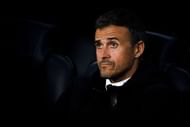 BARCELONA, SPAIN - DECEMBER 06: Head coach Luis Enrique of FC Barcelona looks on during the UEFA Champions League match between FC Barcelona and VfL Borussia Moenchengladbach at Camp Nou on December 6, 2016 in Barcelona, . (Photo by David Ramos/Getty Images)