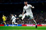 MADRID, SPAIN - DECEMBER 07: Sergio Ramos of Real Madrid CF controls the ball during the UEFA Champions League group F match between Real Madrid CF and Borussia Dortmund at Estadio Santiago Bernabeu on December 7, 2016 in Madrid, . (Photo by Gonzalo Arroyo Moreno/Getty Images)
