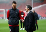 BOURNEMOUTH, ENGLAND - DECEMBER 18: Jose Fonte of Southampton (L) speaks to Claude Puel, Manager of Southampton (R) on the pitch prior to the Premier League match between AFC Bournemouth and Southampton at Vitality Stadium on December 18, 2016 in Bournemouth, England. (Photo by Michael Steele/Getty Images)