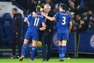 LEICESTER, ENGLAND - DECEMBER 31: Claudio Ranieri, Manager of Leicester City, Marc Albrighton of Leicester City and Ben Chilwell of Leicester City celebrate victory during the Premier League match between Leicester City and West Ham United at The King Power Stadium on December 31, 2016 in Leicester, England. (Photo by Michael Regan/Getty Images)