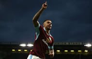 BURNLEY, ENGLAND - DECEMBER 31: Andre Gray of Burnley celeberates scoring his team's second goal during the Premier League match between Burnley and Sunderland at Turf Moor on December 31, 2016 in Burnley, England. (Photo by Jan Kruger/Getty Images)
