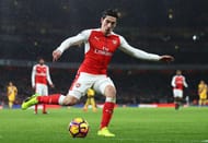 LONDON, ENGLAND - JANUARY 01: Hector Bellerin of Arsenal crosses the ball during the Premier League match between Arsenal and Crystal Palace at the Emirates Stadium on January 1, 2017 in London, England. (Photo by Clive Mason/Getty Images)