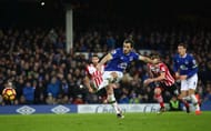 LIVERPOOL, ENGLAND - JANUARY 02: Leighton Baines of Everton scores his sides second goal from the penalty spot during the Premier League match between Everton and Southampton at Goodison Park on January 2, 2017 in Liverpool, England. (Photo by Clive Brunskill/Getty Images)