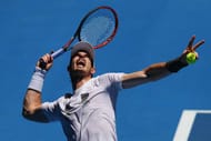 MELBOURNE, AUSTRALIA - JANUARY 10: Andy Murray of Great Britain serves during a practice session ahead of the 2017 Australian Open at Melbourne Park on January 10, 2017 in Melbourne, Australia. (Photo by Michael Dodge/Getty Images)