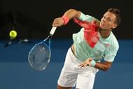 ADELAIDE, AUSTRALIA - JANUARY 12: Tomas Berdych of Czech Republic competes during his World Tennis Challenge match against Alexandr Dolgopolov of Ukraine at Memorial Drive on January 12, 2017 in Adelaide, Australia. (Photo by James Elsby/Getty Images)