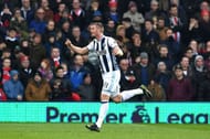 WEST BROMWICH, ENGLAND - JANUARY 21: Chris Brunt of West Bromwich Albion celebrates scoring his sides second goal during the Premier League match between West Bromwich Albion and Sunderland at The Hawthorns on January 21, 2017 in West Bromwich, England. (Photo by Shaun Botterill/Getty Images)