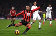 BOURNEMOUTH, ENGLAND - JANUARY 21: Junior Stanislas of AFC Bournemouth shoots during the Premier League match between AFC Bournemouth and Watford at Vitality Stadium on January 21, 2017 in Bournemouth, England. (Photo by Mike Hewitt/Getty Images)