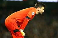 MANCHESTER, ENGLAND - JANUARY 21: Hugo Lloris of Tottenham Hotspur looks on during the Premier League match between Manchester City and Tottenham Hotspur at the Etihad Stadium on January 21, 2017 in Manchester, England. (Photo by Alex Livesey/Getty Images)