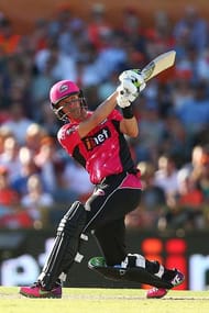 PERTH, AUSTRALIA - JANUARY 28: Johan Botha of the Sixers bats during the Big Bash League match between the Perth Scorchers and the Sydney Sixers at WACA on January 28, 2017 in Perth, Australia. (Photo by Paul Kane/Getty Images)