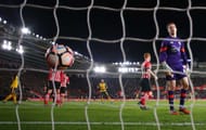 SOUTHAMPTON, ENGLAND - JANUARY 28: Harry Lewis of Southampton reacts after Theo Walcott of Arsenal scores his sides fourth goal during the Emirates FA Cup Fourth Round match between Southampton and Arsenal at St Mary's Stadium on January 28, 2017 in Southampton, England. (Photo by Bryn Lennon/Getty Images)
