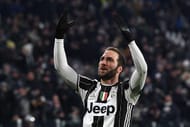 TURIN, ITALY - JANUARY 08: Gonzalo Higuain of Juventus FC celebrates after scoring the opening goal during the Serie A match between Juventus FC and Bologna FC at Juventus Stadium on January 8, 2017 in Turin, Italy. (Photo by Valerio Pennicino/Getty Images)